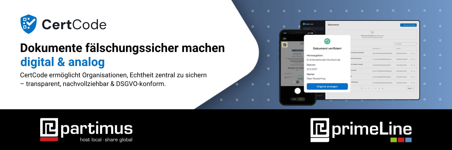 Partimus CertCode - Dokumente fälschungssicher machen – digital & analog ...